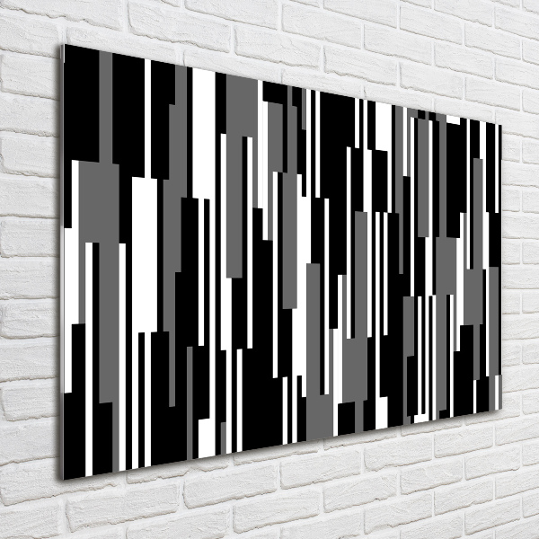 Cuadro metacrilato horizontal Líneas blancas y negras