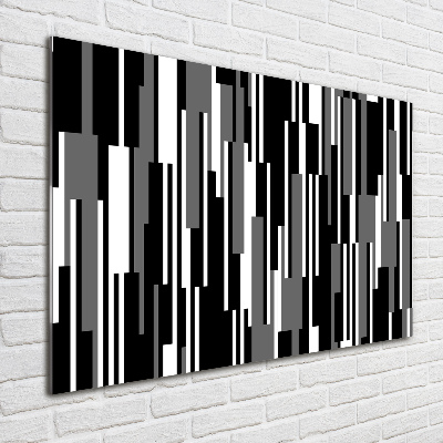 Cuadro metacrilato horizontal Líneas blancas y negras