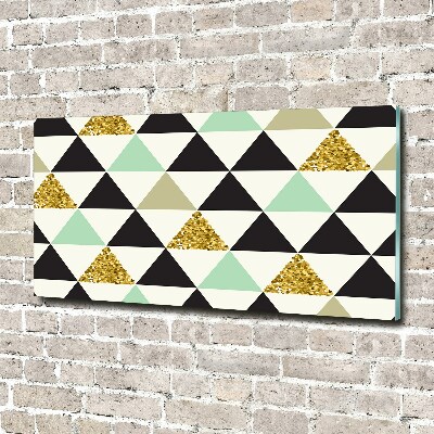 Cuadro acrílico horizontal Triángulos de colores
