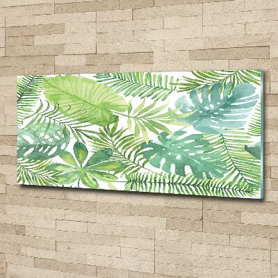 Cuadro metacrilato horizontal hojas tropicales