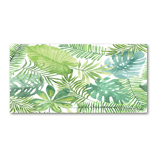 Cuadro metacrilato horizontal hojas tropicales