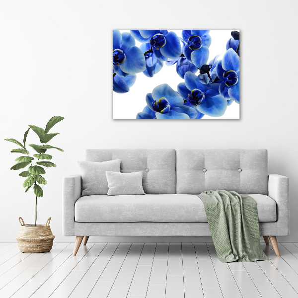 Pintura en acrílico horizontal Orquídea azul