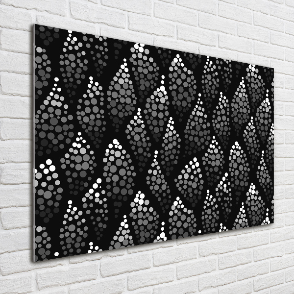 Cuadro metacrilato horizontal Puntos blancos y negros