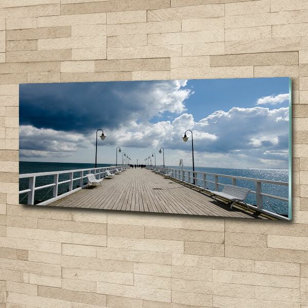 Pintura en acrílico horizontal Muelle en Orłowo