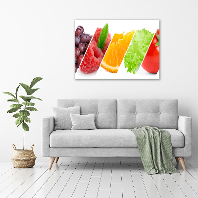 Pintura en acrílico horizontal Frutas y verduras