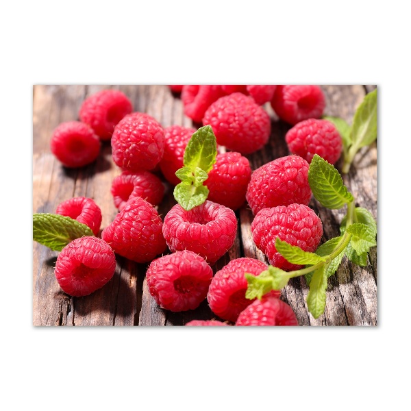 Cuadro metacrilato horizontal Frambuesas