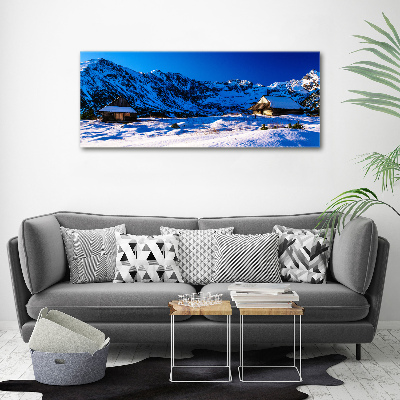 Cuadro acrílico horizontal Casas en los montes Tatra