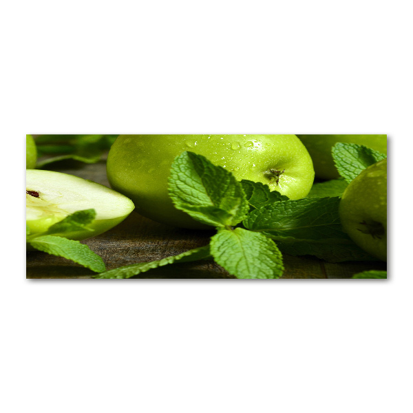 Cuadro acrílico horizontal manzanas verdes