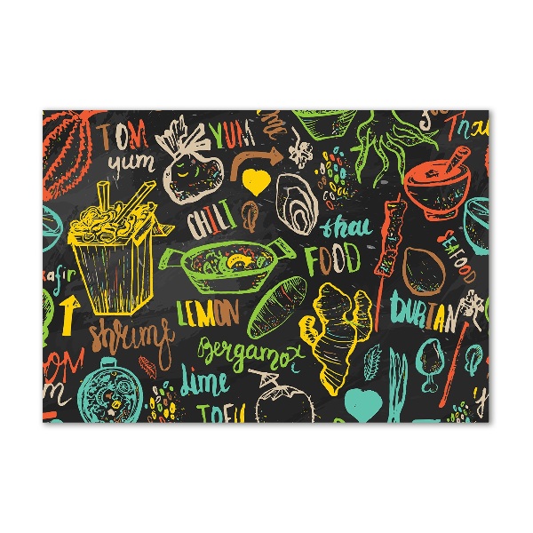 Cuadro metacrilato horizontal comida tailandesa