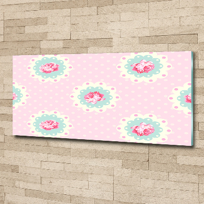 Cuadro metacrilato horizontal Rosas