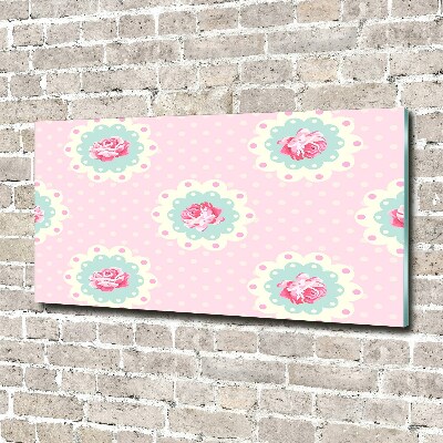 Cuadro metacrilato horizontal Rosas