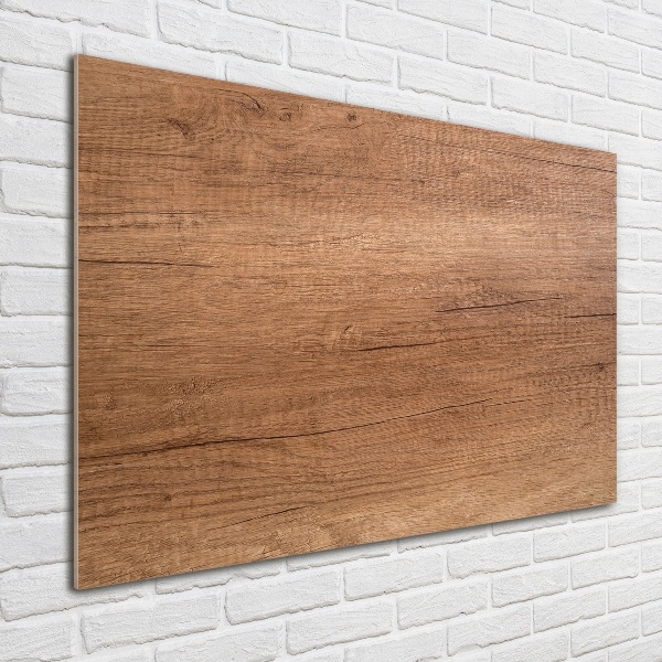Cuadro acrílico horizontal Fondo de madera