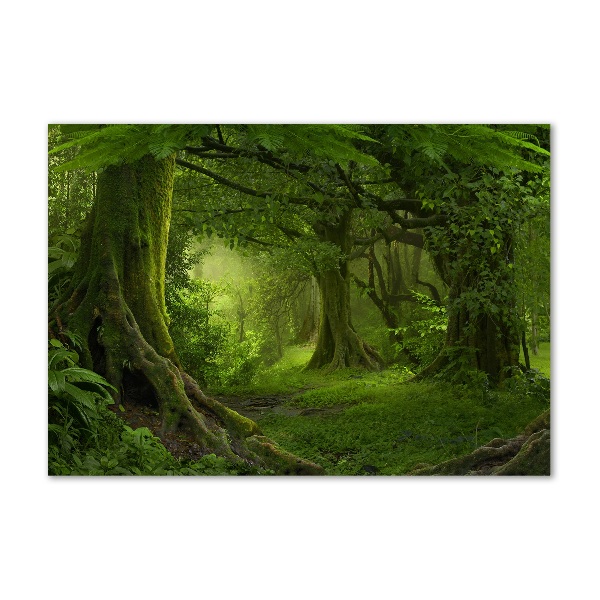 Pintura en acrílico horizontal Selva tropical