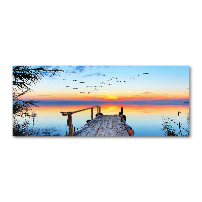 Foto en metacrilato horizontal Muelle en el lago