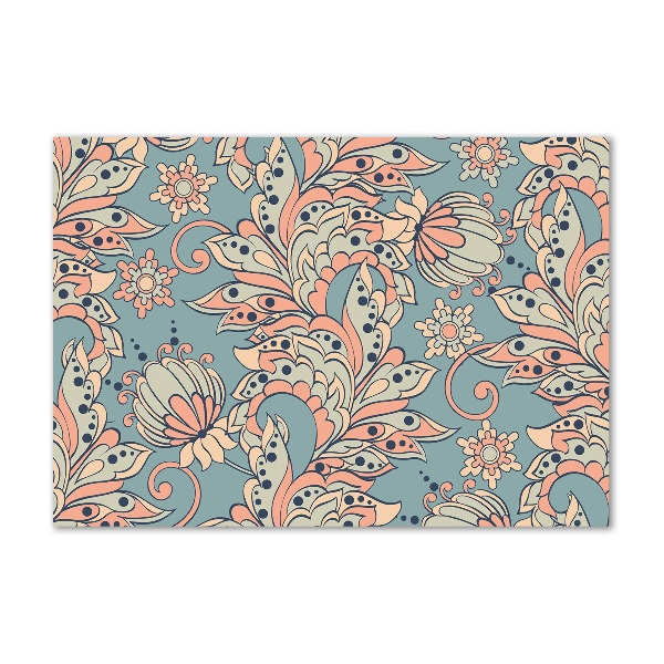 Foto en metacrilato horizontal flores étnicas