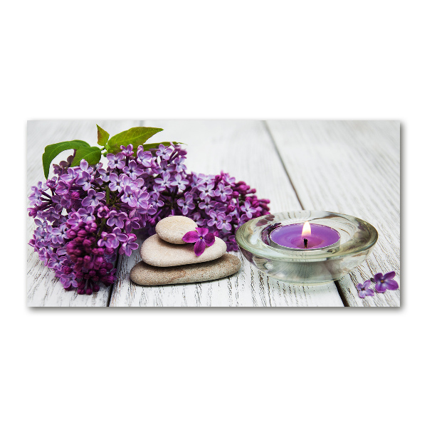 Cuadro metacrilato horizontal Piedras lilas y zen