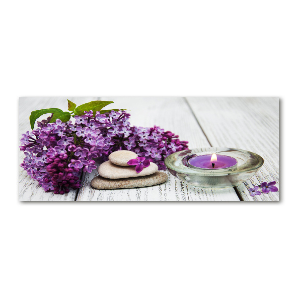 Cuadro metacrilato horizontal Piedras lilas y zen