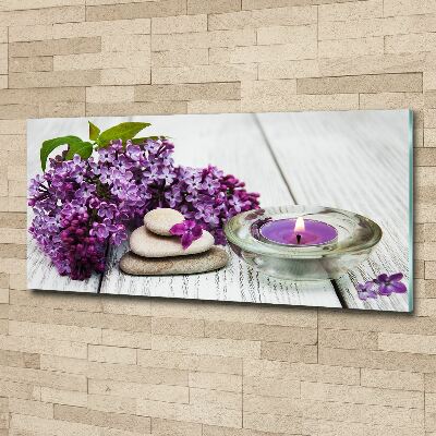 Cuadro metacrilato horizontal Piedras lilas y zen