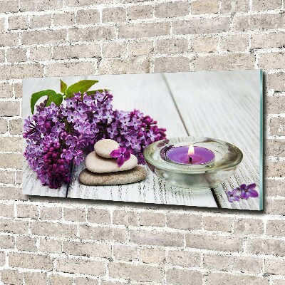 Cuadro metacrilato horizontal Piedras lilas y zen