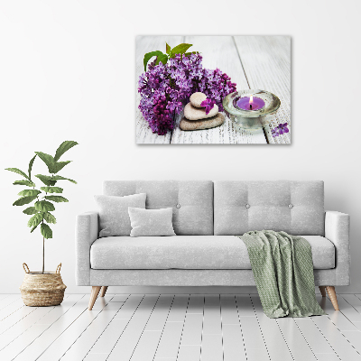 Cuadro metacrilato horizontal Piedras lilas y zen