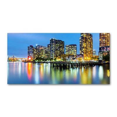 Foto en metacrilato horizontal Nueva York de noche