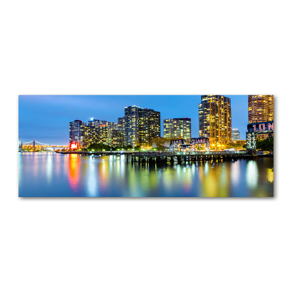 Foto en metacrilato horizontal Nueva York de noche