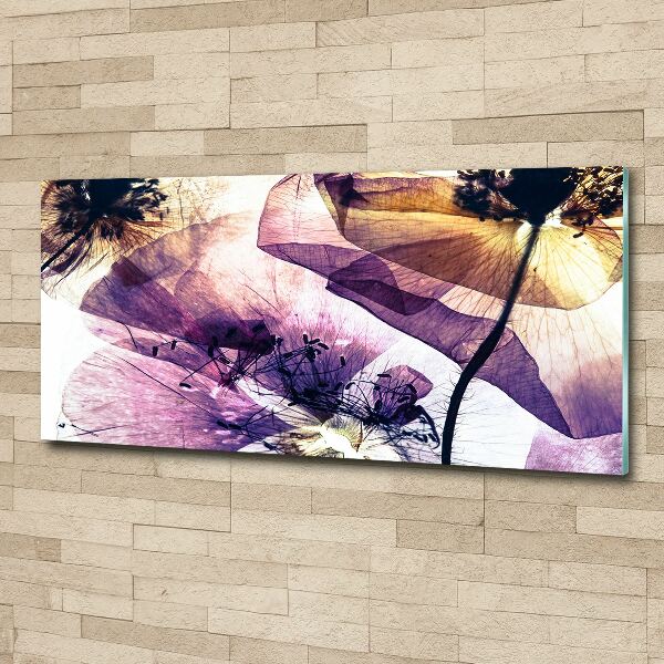 Cuadro acrílico horizontal Amapolas secas