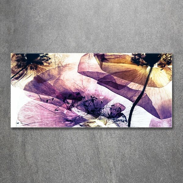 Cuadro acrílico horizontal Amapolas secas