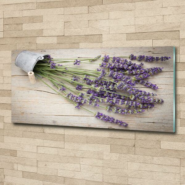 Pintura en acrílico horizontal Lavanda en maceta