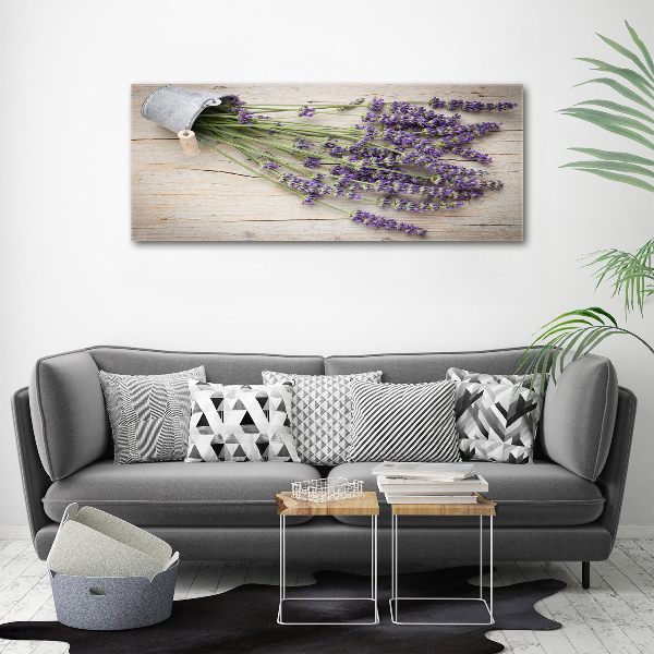 Pintura en acrílico horizontal Lavanda en maceta
