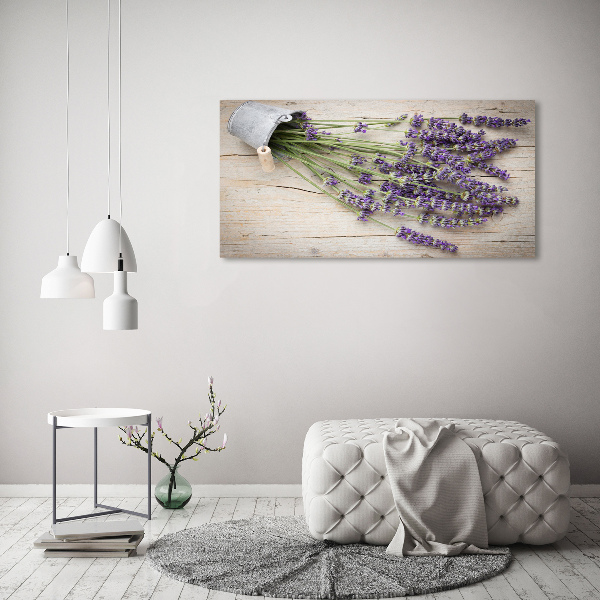 Pintura en acrílico horizontal Lavanda en maceta