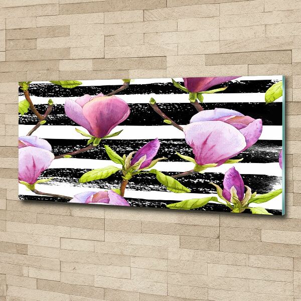 Cuadro metacrilato horizontal Magnolia rayada