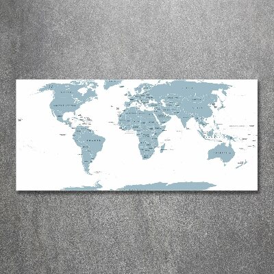 Cuadro acrílico horizontal Mapa político