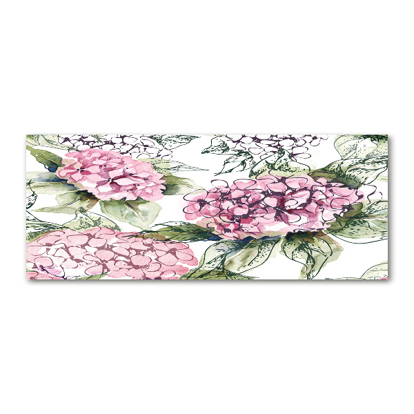 Cuadro acrílico horizontal Hortensia