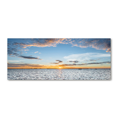 Pintura en acrílico horizontal Crepúsculo junto al mar