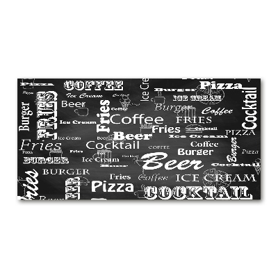 Pintura en acrílico horizontal Menú del restaurante