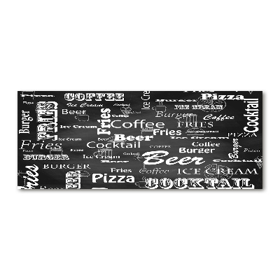 Pintura en acrílico horizontal Menú del restaurante