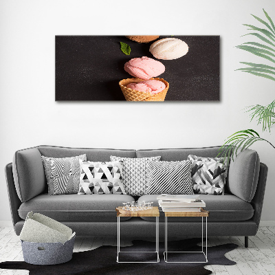 Cuadro metacrilato horizontal Helado en cono de waffle