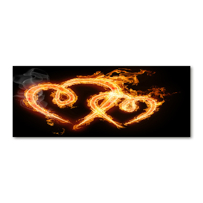 Foto en metacrilato horizontal Corazones de fuego