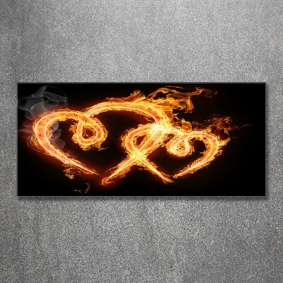 Foto en metacrilato horizontal Corazones de fuego