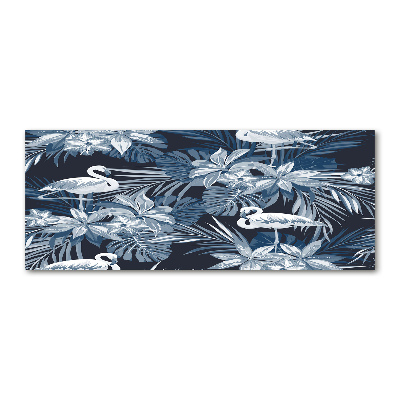 Obraz zdjęcie akryl Flamingi i rośliny