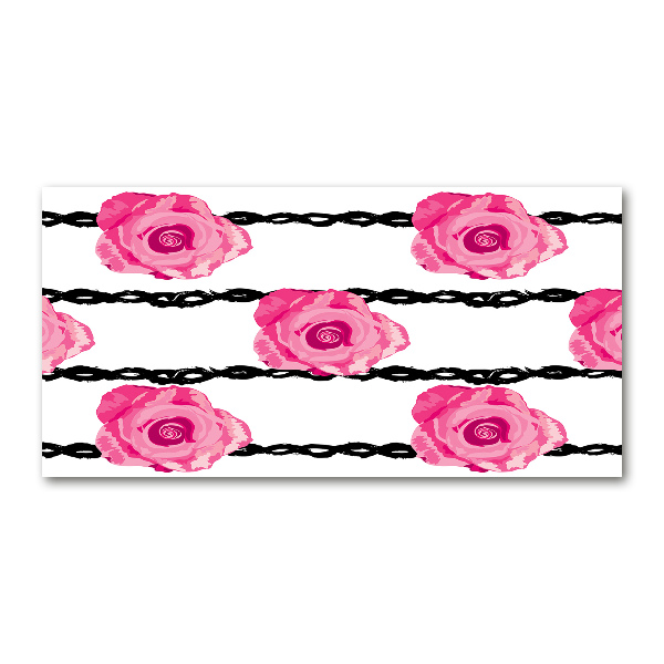 Cuadro metacrilato horizontal Rosas