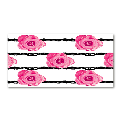 Cuadro metacrilato horizontal Rosas