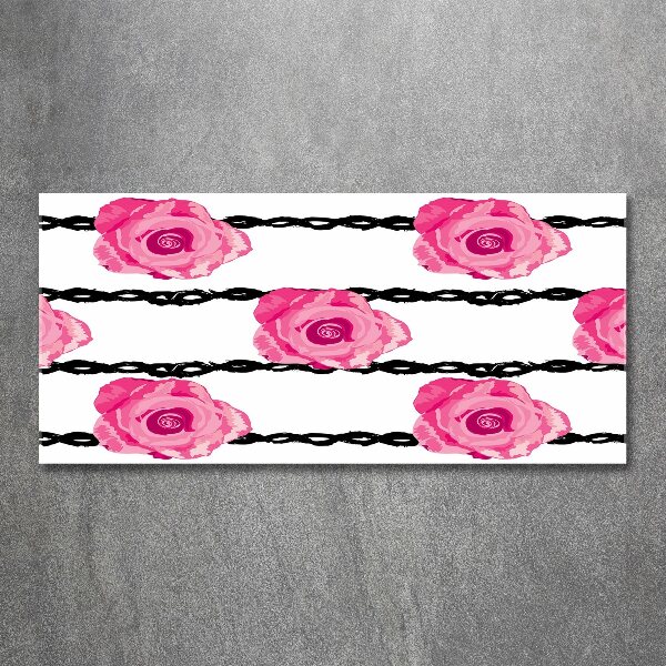 Cuadro metacrilato horizontal Rosas