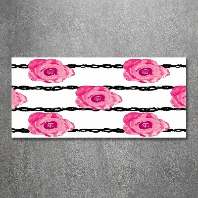 Cuadro metacrilato horizontal Rosas