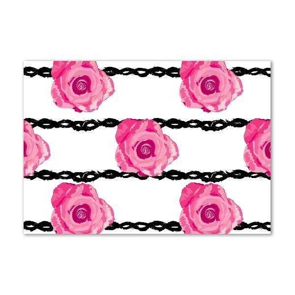 Cuadro metacrilato horizontal Rosas