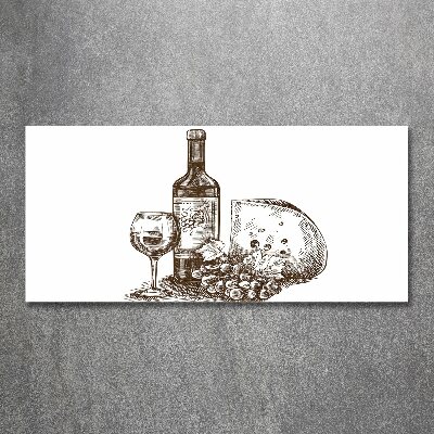 Foto en metacrilato horizontal Vino y aperitivos