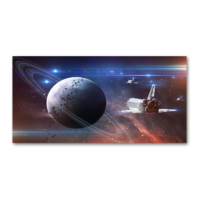 Pintura en acrílico horizontal Astronave