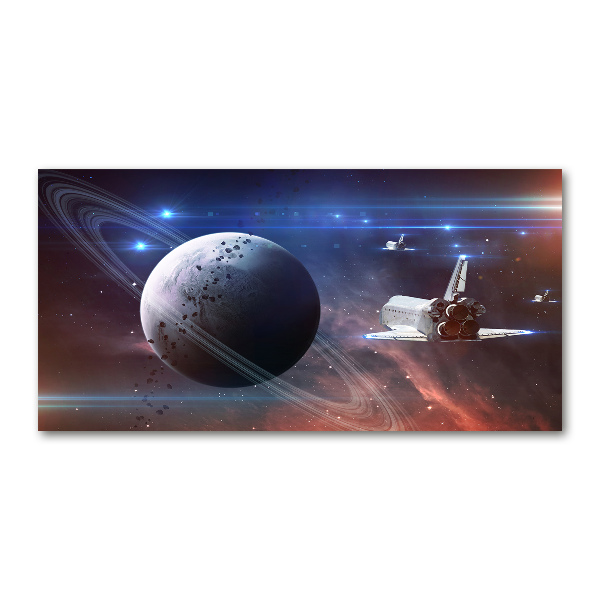 Pintura en acrílico horizontal Astronave