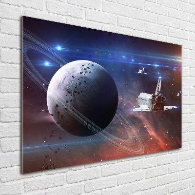 Pintura en acrílico horizontal Astronave
